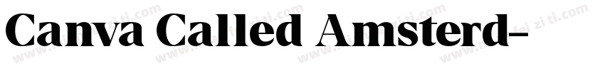 Canva Called Amsterd字体转换